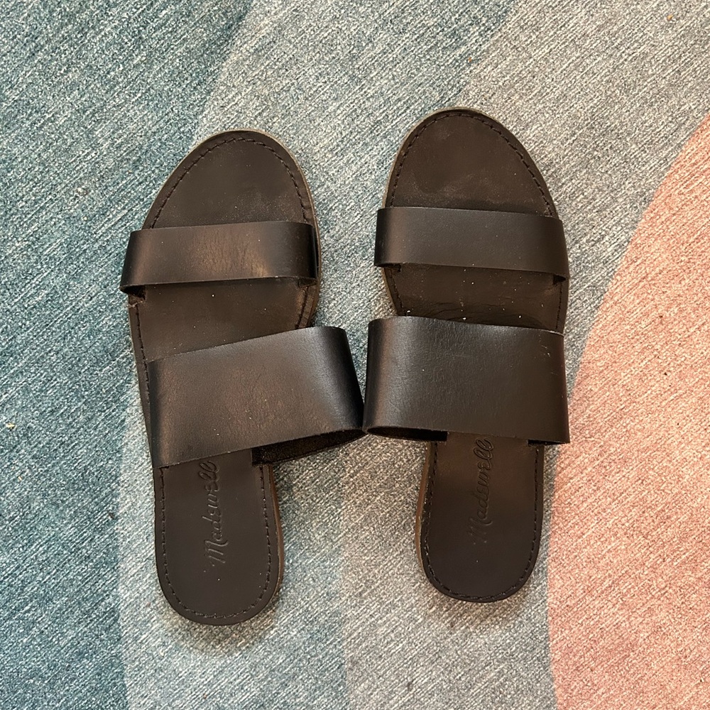 Madewell Black Slide Sandals Minimalist Design